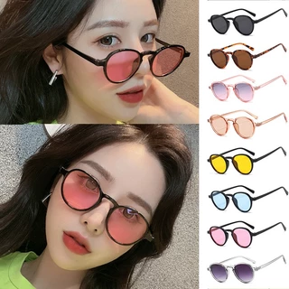 Óculos De Sol Redondos Femininos Unisexo Moda Multicolor Ao Ar Livre Sombra Oval Selvagem