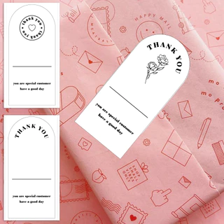 50 Pcs/Pack Rótulos Simples De Vedação Puro Branco Obrigado Por Seu Pedido Autocolantes Caixa De Presente Bonita Decorativos