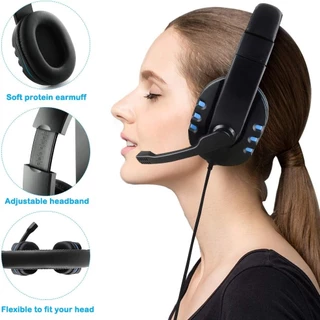 Fone De Ouvido Para Jogos HD01 Com Fio Leve Usb Computador Fones Estéreo Pc Microfone