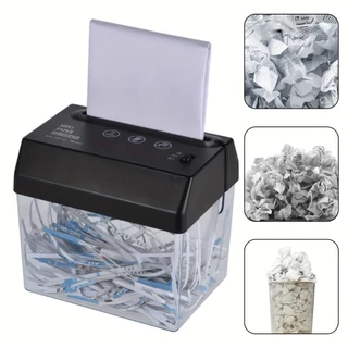 Trituradora De Papel USB Máquina De Corte De Mesa Mini Cesto De Lixo De Tira Portátil Automática Dupla Finalidade Escola Elétrica A6 Dobrada A4