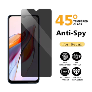 Protetor De Tela De Vidro Temperado Anti-Espião De Privacidade Para Redmi 14C A3 13C 12 12C 10A 9T 9 9A 9C 8 8A 7 Note 1