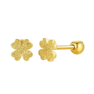 1 Par/set Moda Feminina Trevo Da Sorte Brincos De Aço Inoxidável Ouro Orelha Studs Jóias Acessórios