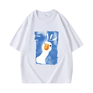 Camiseta Seda Ice Sensation Ice Silk Short-Sleeved Homens Casais Mulheres Casais Estudantes do Ensino Médio Heavy Trendy Style Jovens Soltos Estilo Verão Americano