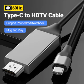 Cabo USB-C Para HDMI De 2 M/6.56 Pés , Conversor De Vídeo HD 4k30 Hz Plug and Play , Adaptador Tipo Alta Resolução iMac/