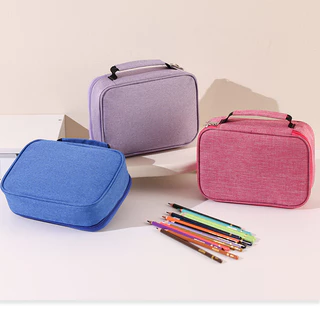 Bolsa De Armazenamento De Caneta De Desenho Com 72 Furos , Bonita , Estojo De Estudante Lápis