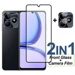 Vidro Protetor De Câmera 2 Em 1 Para Tela De Temperado Realme C53