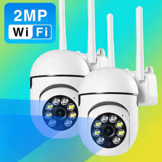 Câmera De Vigilância HD Sem Fio Visão Noturna Colorida CCTV Doméstica Inteligente IP66 À Prova D