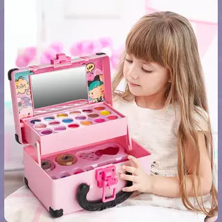 Conjunto De Maquiagem Infantil Pré-Trend Play Brinquedos Educativos De Treinamento , Princesa , Infantis , Batom , Sombra Dos Olhos , Kit De Segurança Não-Tóxica Para Crianças
