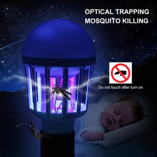 Lâmpada Mosquiteira Assassina Mosquito LED De Uso Duplo , Parafuso E27 12W 220V Repelente Físico Doméstico Indoor Para Mosquiteiro Assassino De Elétrica Multi-Funções