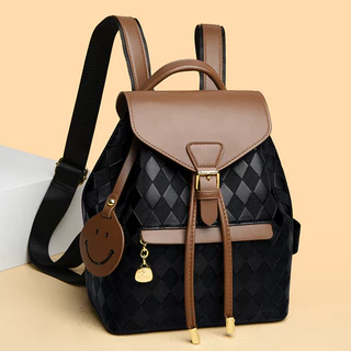 Mochila Mulher Moda Pequena Estilo Coreano Couro Beg Galas Wanita