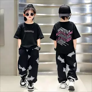 2025 Pré-encomenda mais vendida!Conjunto Casual coreano de 2 peças para meninos de 1 a 12 anos, com impressão 3D, lançam