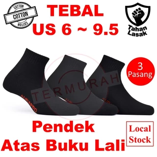 3 Pares De Meias De Trabalho Longas Pretas Grossas Para Homens , Duráveis E Confortáveis !