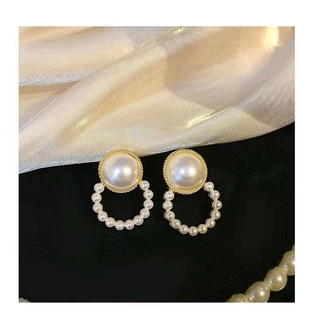 1 par Retro novo estilo brincos de pérola temperamento feminino pequeno simples versátil moda todos os dias senhoras bri
