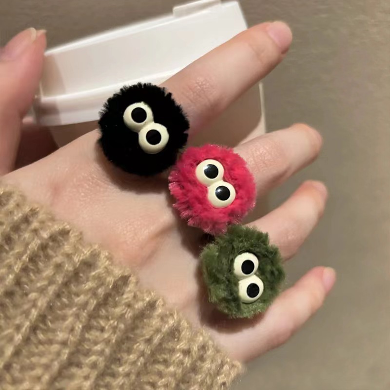Briquetes Pequenos e Bonitos Briquetes Anel de Pelúcia Anel Feminino de Desenho de Nicho Sense Cartoon Índice Engraçado Anel de Dedo Fashionable Anel Único