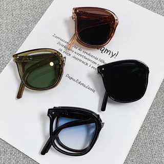 Novo estilo dobrável óculos de sol feminino influenciador mesmo estilo Ultra-leve almofada de ar óculos de sol masculino
