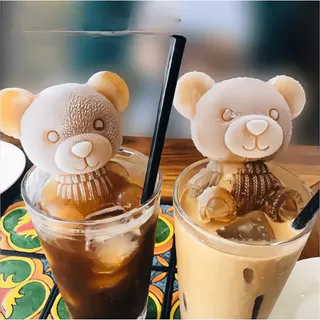Chá De Leite Molde De Gelo Café Moedor De Bolas Whiskey Urso De Pelúcia Chocolate