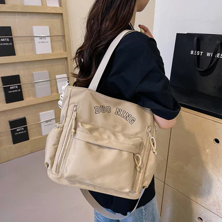Bolsa de grande capacidade Bolsa Menina Viajante Bolsa Tote Estudantes de Faculdade Classe Diagonal Bolsa Escolar Tudo @-