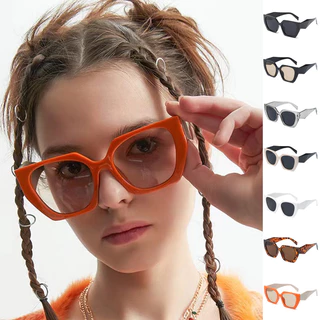 COD Nova Moldura Laranja Fashion Orange Frame Óculos De Sol Unisexo Mulheres Homens Ao Ar Livre Quadrado Sombra Selvagem