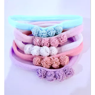 Coleção de acessórios de cabelo engraçados e fofos coloridos!Tiara de flor e Pompom, Item de moda obrigatório para bebê