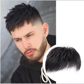 Peruca Invisível Masculina – Topper De Cabelo Natural Curto Para Substituição Sem Costura em Oferta na Shopee