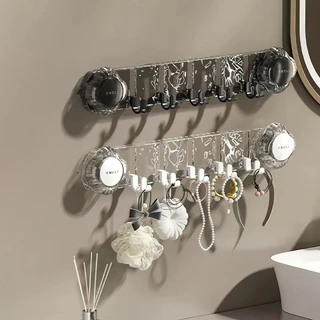 Multi-Purpose Plástico Ventosa Gancho Traceless Resistente Robe Cabides Economia De Espaço Reutilizável Linha De Armazen