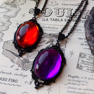 Colar Acrílico Gótico Retro Stardust Pingente Demoníaco Em Relevo Jóias Mágicas De Halloween