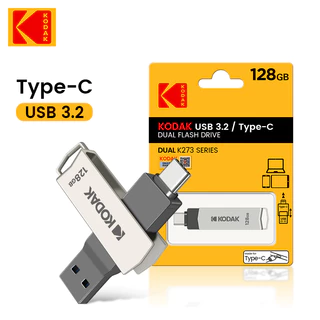Kodak High-Speed U Disco Atacadista 3.2 Interface Tipo C Telefone Móvel Computador de Dupla Utilização 64G Armazenamento USB Flash Disk 128G