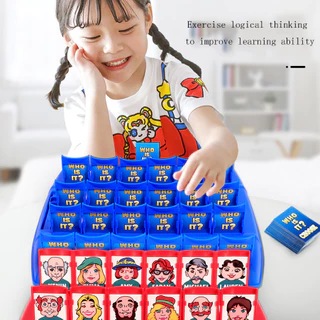 Adivinhe Quem É Jogo de Tabuleiro de Xadrez Jogo de Brinquedos para Crianças Amigos-Crianças Jogo Interativo Cabeça de Cartas com Raciocínio Lógico Brinquedos Educativos