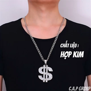 Colar De Ouro Falso Para Homens E Mulheres , Hiphop , Dólar Grande Engraçado hip-hop , Joias Strass Cravejado De Diamant