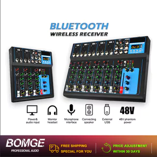 Misturador De Áudio Portátil Bluetooth Bomge F4 Para Gravação De Computador , mixer De Karaokê De Alto Desempenho
