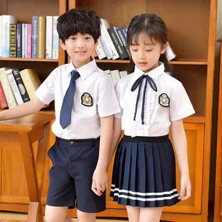 Crianças camisas brancas meninos meninas camisas de manga comprida camisas brancas primavera verão primário estudantes d