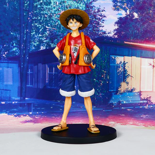 One Piece Rubber Fruit Ability People's Hand-Made Coleção de Personagens Anime Bidimensional Ornamentos Versão Teatral Vermelha Brinquedos de Cenário