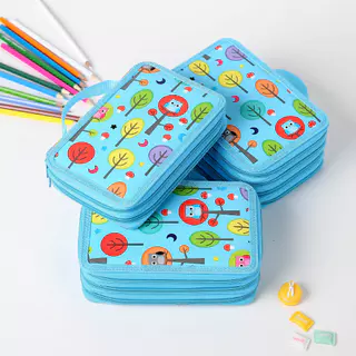 Estojo Criativo Multicamadas De Tecido Oxford , Caixa De Papelaria Portátil , Coloração De Esboço De Grande Capacidade ,