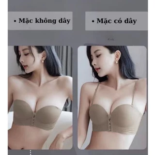 Sutiã Feminino Push Up Adesivo Sem Alças Silicone Biquíni Pegajoso Invisível