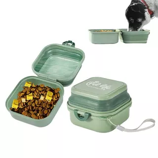 Tigela Portátil De 1 Peça Para Alimentação De Cães E Gatos Dobrável Viagens Ao Ar Livre 400ml