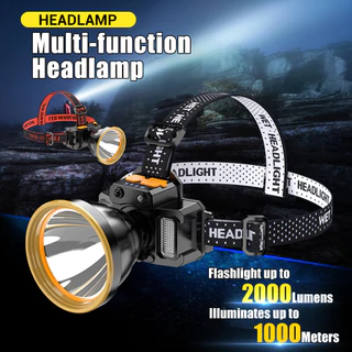 Potente Farol LED De Luz Forte De Indução Recarregável Usb Para Exterior Super Brilhante Lanterna De Cabeça De Pesca Campismo
