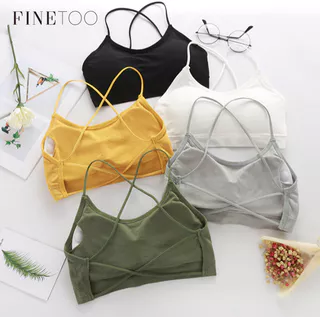 Finetooo Colete Cruzado Sexy Para Mulheres Lingerie Confortável De Soutien Sem Costura