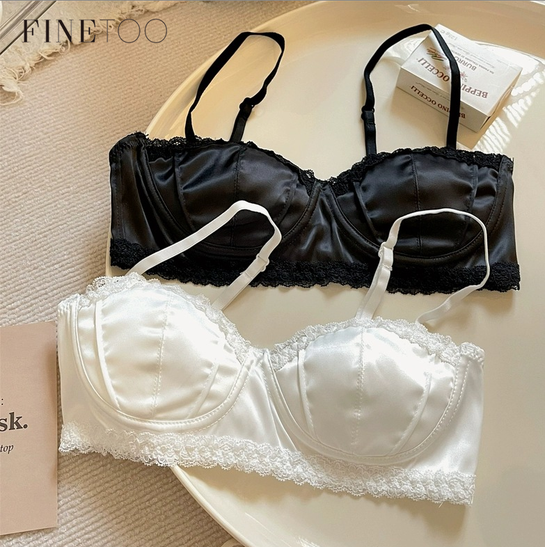 Finetooo French Lace Satin Shell Cup Roupa Íntima Feminina De Seios ...