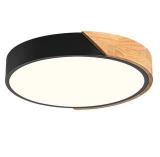 Luz De Teto Em Ferro De Borda De Madeira LED , 36W Com Escurecimento Três Cores , Simples E Moderno , Adequado Para Quartos , Cozinhas , Restaurantes Corredores