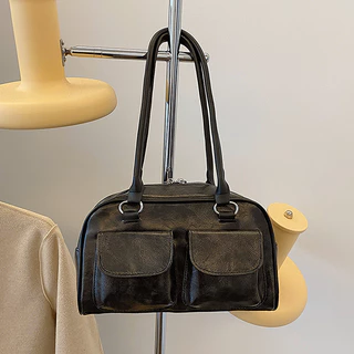 Saco De Boliche 1pc Retro Bowling Bow Underarm Para Mulheres 2024 Novo Y2K Spicy Girl Small Fashion Bolsas De Ombro Portáteis E Meninas
