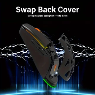 Rato Para PC , Capas Magnéticas Removíveis , Gamer Óptico Com Fio , Ratos USB Luz De Fundo RGB
