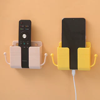 1pc Suporte De Carga De Telefone De Parede Não Perfurado Para Minimalista De Banheiro E Cozinha , Armazenamento De Controle Remoto Montado Na