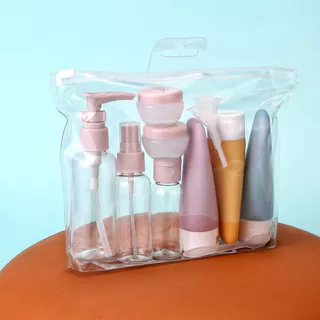 11 Pçs Portátil Viagem Garrafa Vazia Cosméticos Imprensa Spray Conjunto De Dividida De