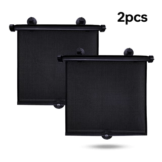 Sombra Da Janela Lateral Do Carro (2 Pacotes) | Guarda-Sol Retrátil Para Carros Crianças Cortinas Proteção UV E Brilho Solar De Bebê Acessórios De Viagem (15 " x17 ")