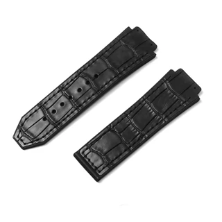 Genuíno couro genuíno padrão de bambu pulseira substituto masculino Hengbao Ubai grande explosão fusão Silicone borracha