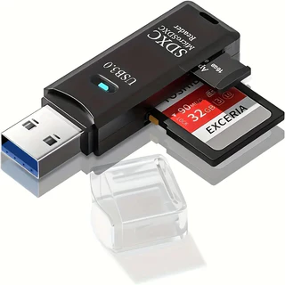 Usb3.0 Leitor de cartões de alta velocidade Cartão SD Cartão TF Cartão de câmera de dupla utilização Cartão de memória para telefone celular Two-In-One