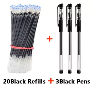 23 Postes/Conjunto De Caneta Esferográfica Recarga Neutra Preto Azul Vermelho Tinta Cor 0.5 Mm Estudante Escola Escritór