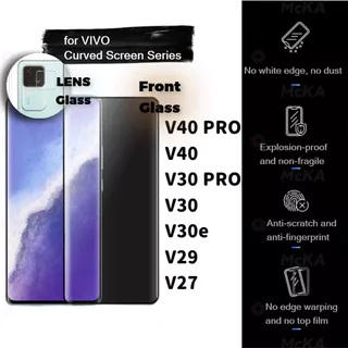 Adesivo De Vidro HD Versão Completa 3D Para Protetor De Tela Curva VIVO V40 Pro V40 V30 V30e V29 V27 V25