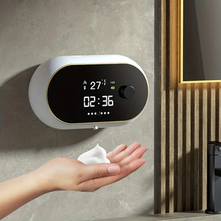 Dispensador Automático De Sabão De Espuma-Suporte De Parede USB , Ajustável , Sensor Recarregável De Grande Capacidade Sem Contato , Inteligente Elétrico Para Cozinha De Banheiro , Casa De Banho