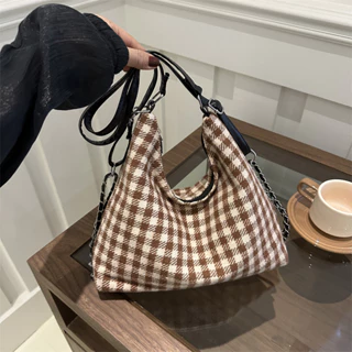 Saco de grande capacidade para o transporte de chapa Casual Simples de dupla utilização feminina Mola Novo Estilo Moda Tendência Armpit Order Shoulder Bag Women